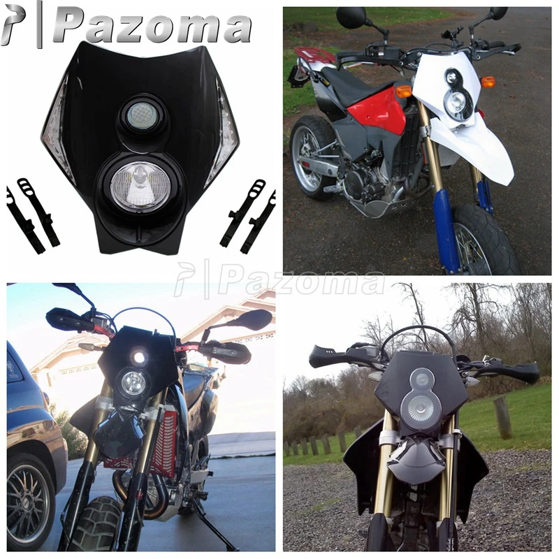 Светодиодные фары Supermoto для мотокросса с боковым поворотом внедорожников SX | Отзывы и видеообзор