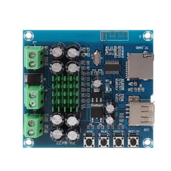 

2x50W DC 12-24V TPA3116D2 Dual Channel Stereo Bluetooth Digital Receiver Amplifier Board Module for support TF Card U