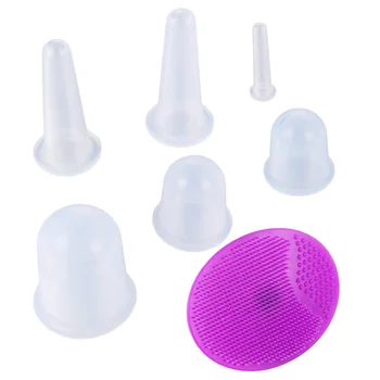 

1 Set Cupping Therapy Sets Silicone Vacuum Cupping Cups Acupressure Massager Tools Anti Cellulite Cup Vacuum Cans with Bag