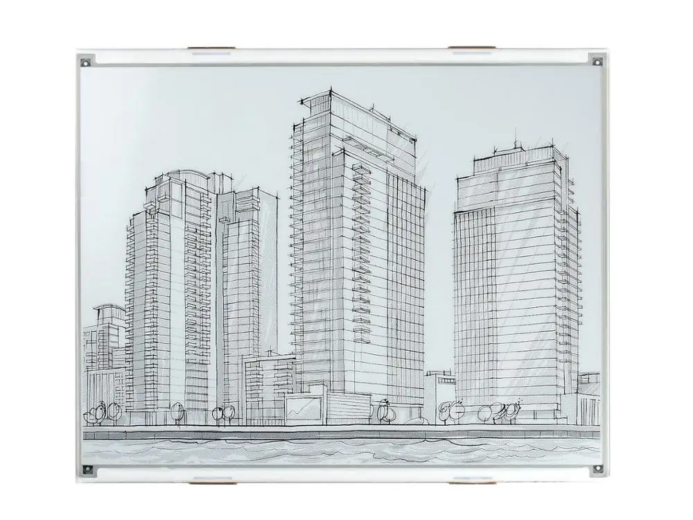 Waveshare 12,48 дюймовый E-Ink raw дисплей, разрешение 1304*984, черный/белый двойной цвет, SPI интерфейс, без PCB