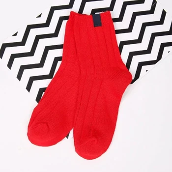 

Women Solid Stripes Casual Warm Socks Christmas Autumn Winter 3D Printed Retro