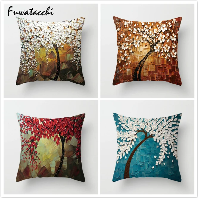 

TTLIFE Flower Pillow Cover Multi Color Floral Printed Cushion Cover Pink Throw Pillows Decorative Pillowcase for Home Sofa