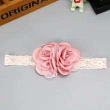 Sz560 двойной розовый младенец головной убор Детские эластичные ленты Европа и Америка Детские аксессуары для волос