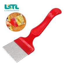 Abeille miel fourchettes 21 broches ruche apicole aiguilles droites décapsulage fourchettes acier inoxydable miel clairsemé râteau pelle peigne