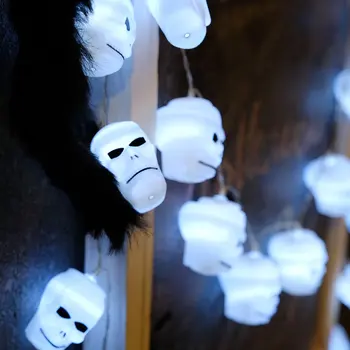 

2m 20 LED Skull Shape LED String Light for Halloween Party Home Outdoor Decor High Qulity Drop Shipping Sale