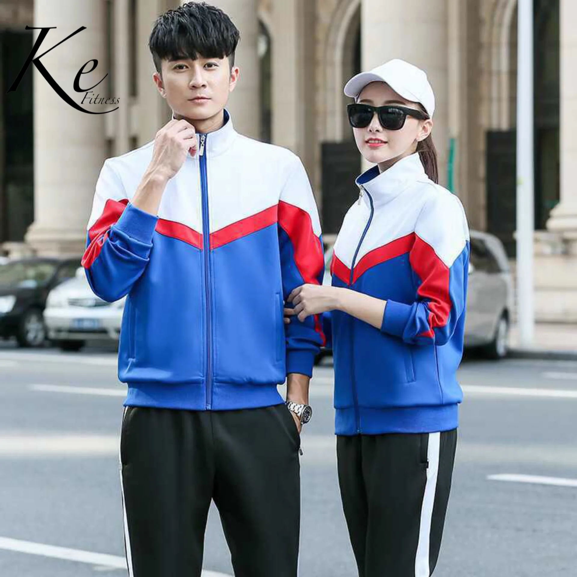 

KE 257 new thick Korean silk school uniforms autumn jogging sport clothing kids students male and female junior tracksuit men