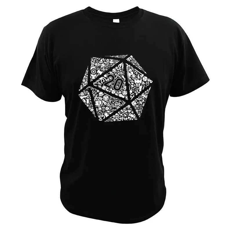 

Dungeons And Dragons Game T Shirts D20 System RPG EU Size Tee High Quality Digital Print Casual Men T shirt