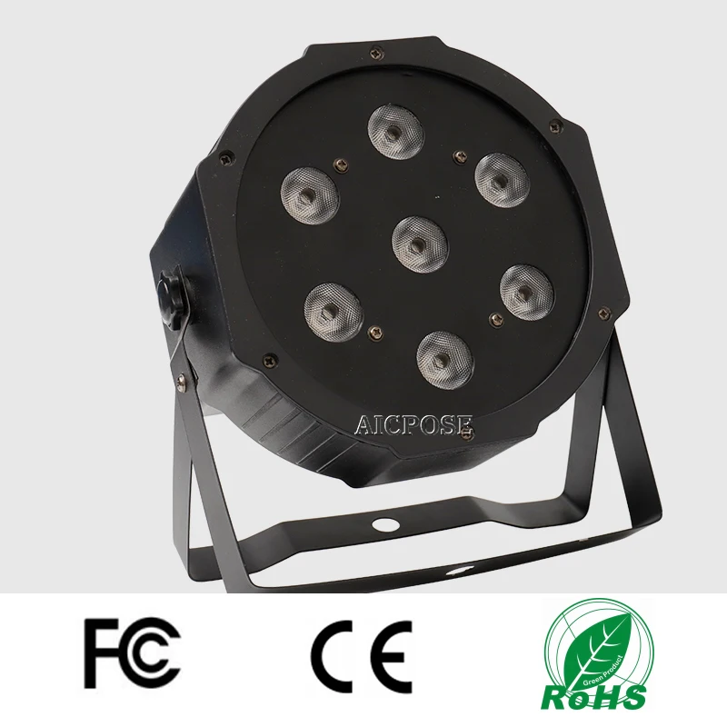 2 шт./лот 7*12 Вт светодиодные лампы 7x12 Par RGBW 4 в 1 плоский par led dmx512 Освещение для