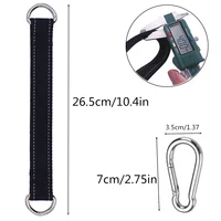 2 PCS 26cm/10inches 440 Lbs Heavy Duty Hanging Strap with Carabiner Hook for Hammock Plank DIY Cable Maching Pulley Punching Bag 2