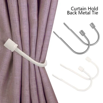 

U Shaped Curtain Tieback Hook European Wall Hook Curtain Buckle Metal Tassel Arm Hook Loop Holder Curtain Accessories Home Decor