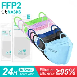 KN95 Mascarillas Fpp2 Homologada Europa Fish ffp2mask Negras Masque ffp2 mascarillas Filtros Face mask mascherina ffpp2 kn95