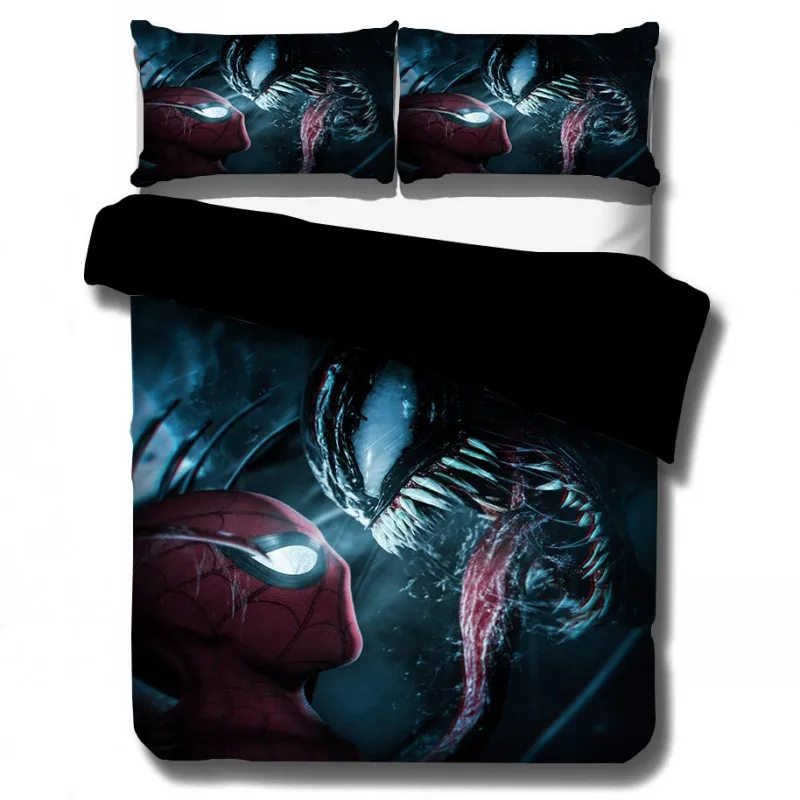 Герои компьютерной игры Avengers Alliance 3D Venom Постельное белье с человеком-пауком