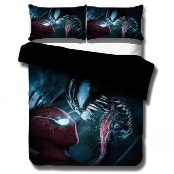 

Marvel Avengers Alliance 3D Venom Bedding Set Spiderman The Flash Double Queen King Comforter Cover Sets Bedclothes Bed Linen