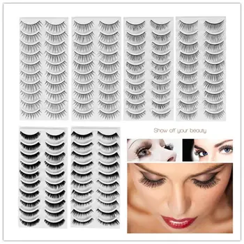 

80 Pairs False Eyelashes Natural Fake Eyelashes 8-Style Thick Long Eye Lashes For Women Lady Teenager Girls Make Up Beauty Tools