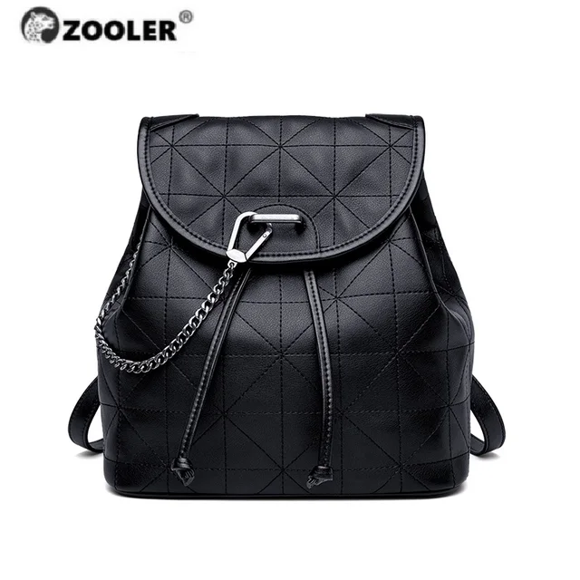 ZOOLER 100% Real Genuine Cow Leather Backpack fashion bags ladies luxury bags 2020 Skin Backpacks School Book Bag Mochila#lt309