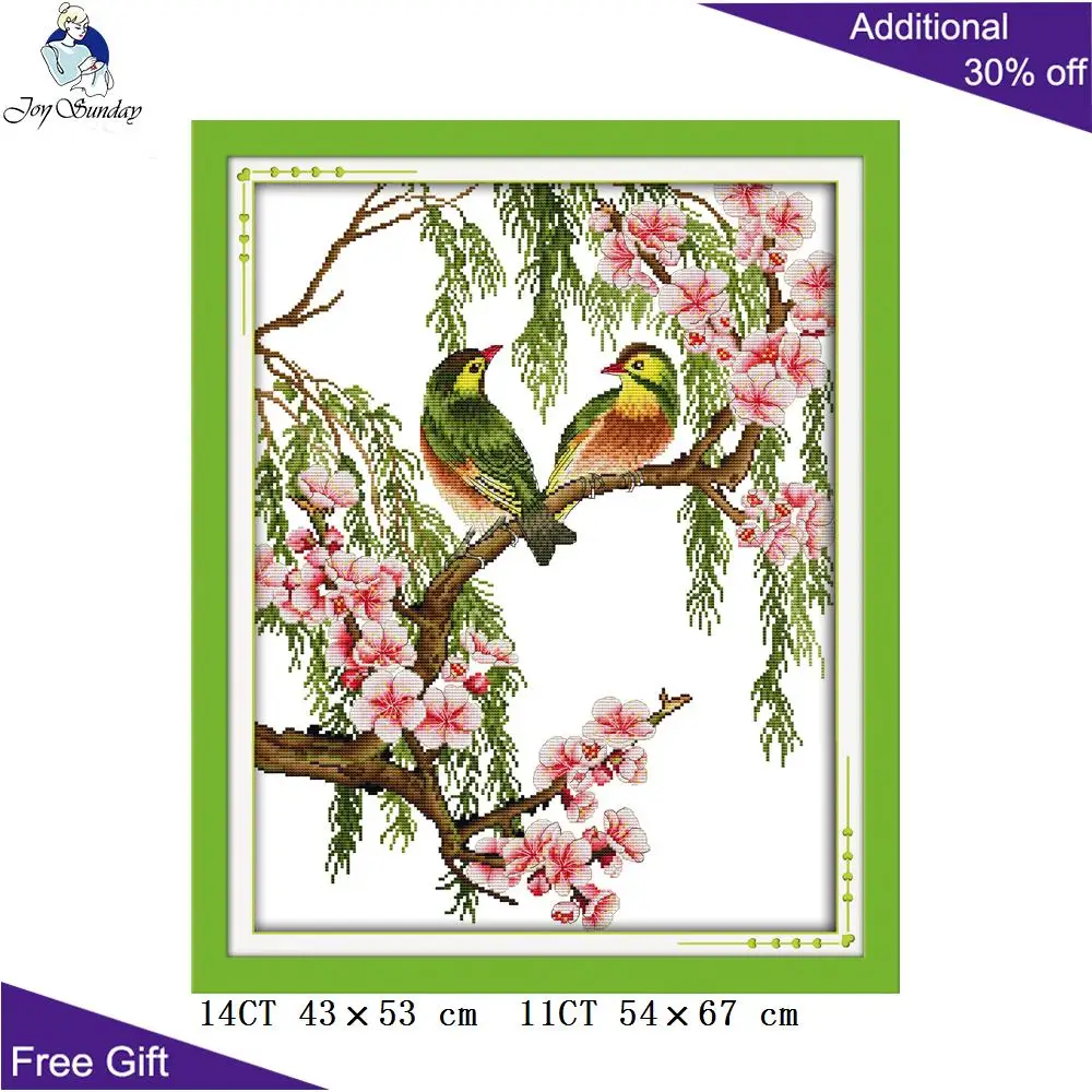 Joy Sunday птичка для домашнего декора D119D120D129D136D151 Утренняя роса Happy Birds Red billed Leiothrix