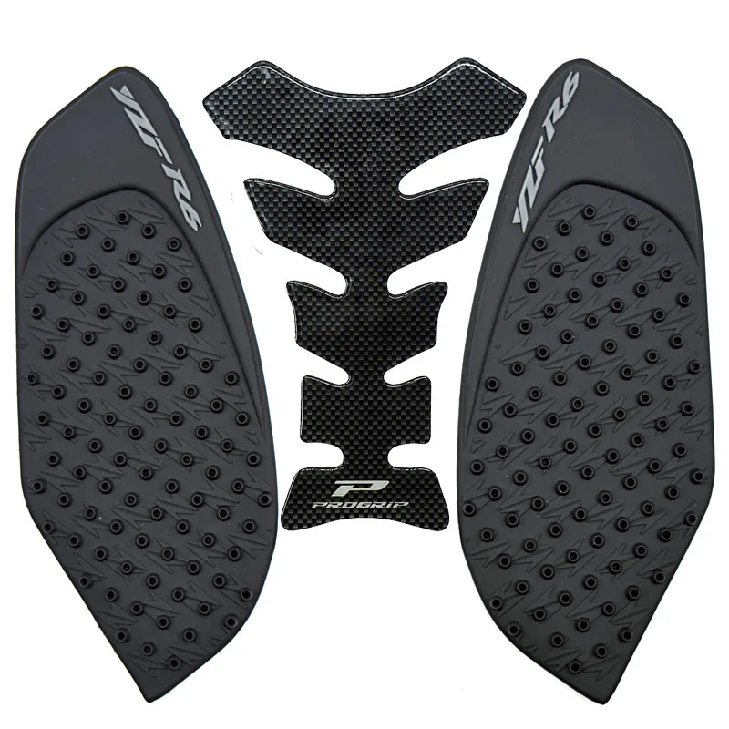 

For Yamaha R6 2008-2015 YZF R6 Sticker Black Motorcycle Protector Anti Slip Tank Pad Stickers Gas Knee Grip Traction Side Decal