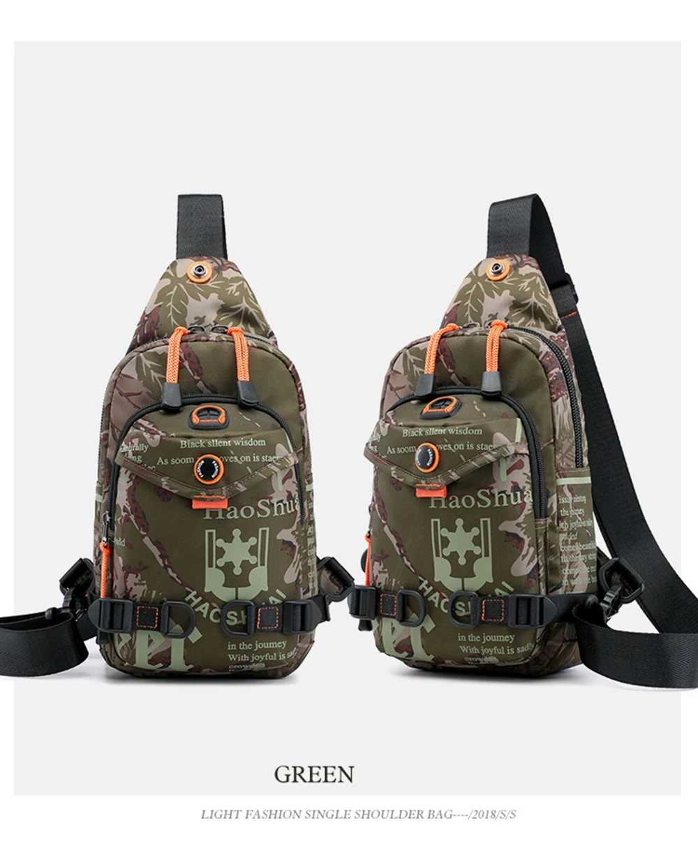 New Men Chest Bag High Quality Nylon Rucksack Knapsack Brand Famous Travel Casual Male One Shoulder Bags Sling Backpack Daypack