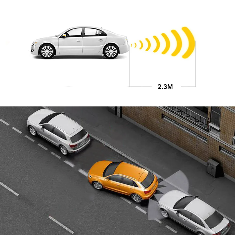車4駐車センサーキット車の自動車車両の逆バックアップレーダーシステム音声ブザー支援検出器反転パークトロニック|parking sensor kit  display|parking sensorlcd parking sensor - AliExpress