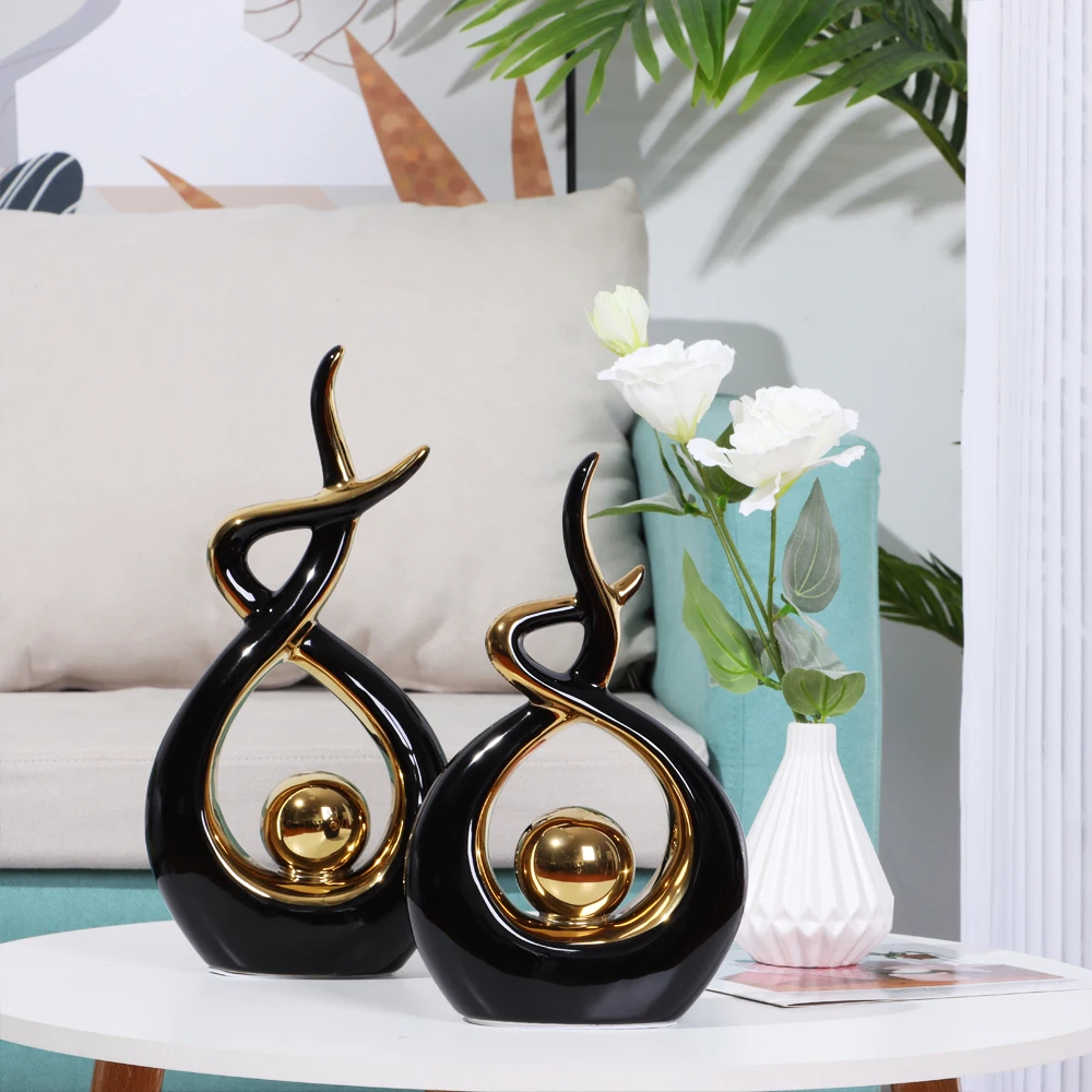 Home Decoration Accessories For Living Room Ceramic Abstract Sculpture