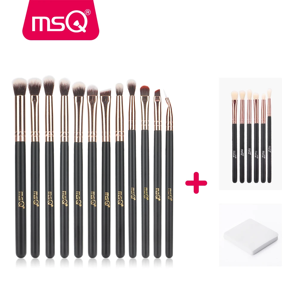 

MSQ 6pcs 12pcs 18pcs Professional Eye Makeup Brushes Set Eyeshadow Blending Make Up Brush Soft Synthetic Hair pincel maquiagem