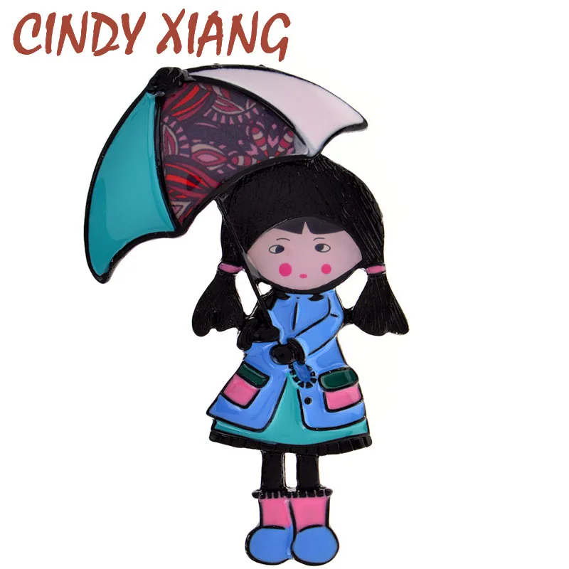 CINDY XIANG Pretty Girl с брошь в виде зонтика изысканными элегантными разноцветными