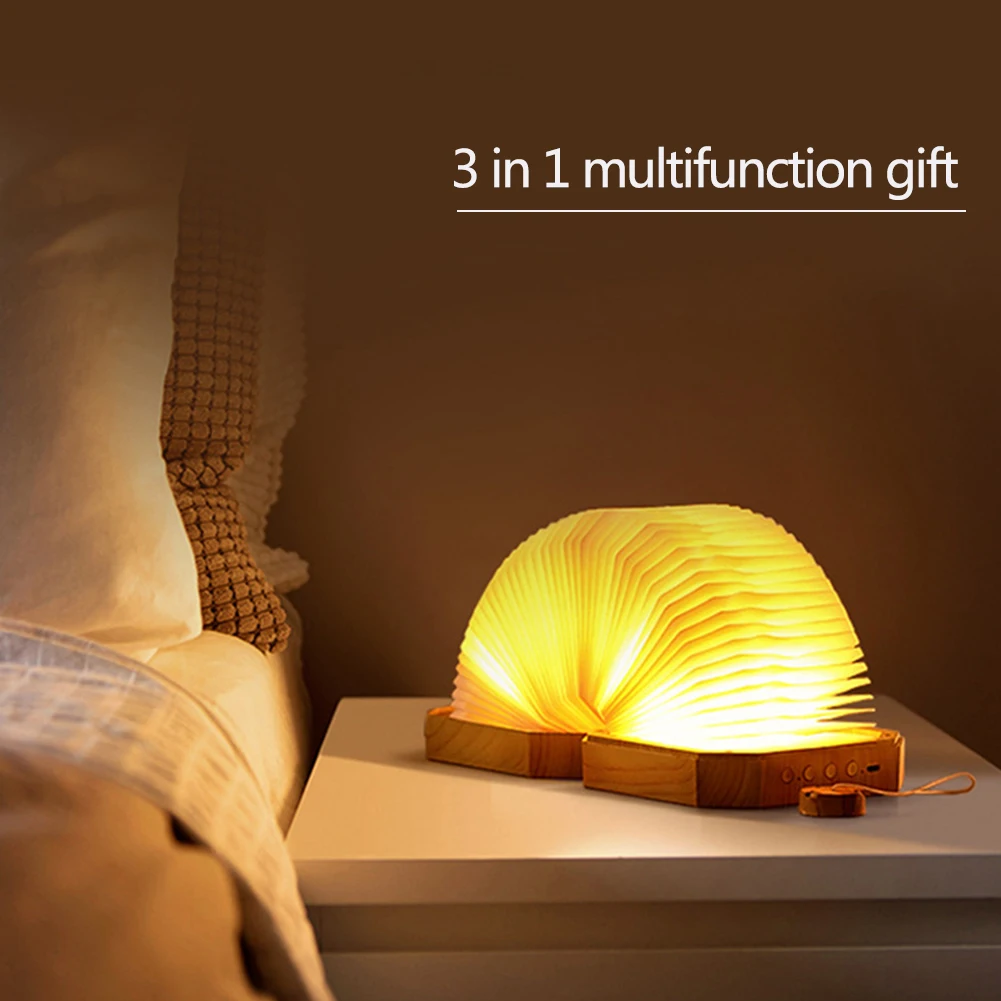 Outdoor Portable Mini Gift Home Magnetic Foldable Universal Wireless Speaker Audio Led HD Night Light Bluetooth 4.0 Decoration