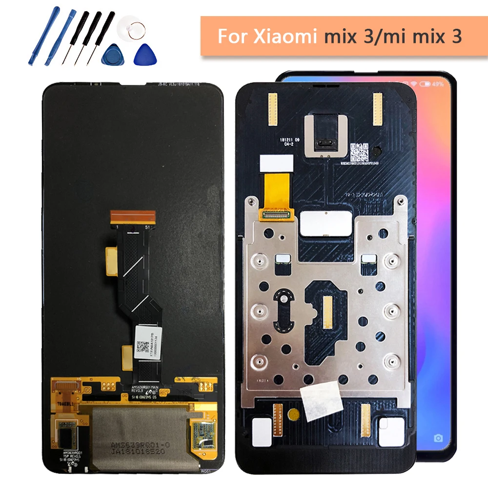 Протестированный Amoled lcd для Xiaomi mi x 3 lcd сенсорный экран дигитайзер дисплей в сборе для mi x3 lcd Замена для mi x3