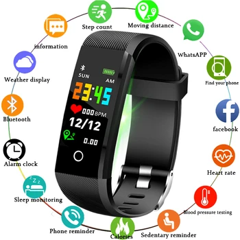 

New Intelligent Fitness Tracker Men Sport Bracelet IP67 Watch Waterproof Heart Rate Pedometer Smart Bracelet for Android ios