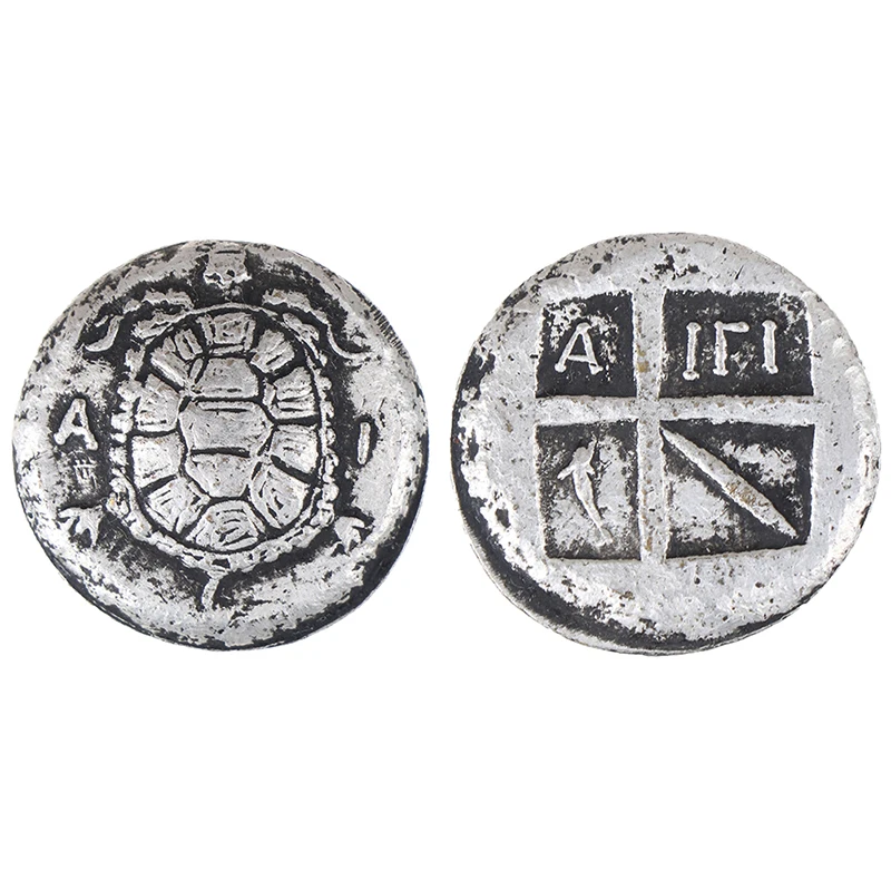 Старинная греческая Серебряная монета, маленькая коллекция, посеребренные монеты, украшение для дома, деловые подарки, подарки другу 1 шт