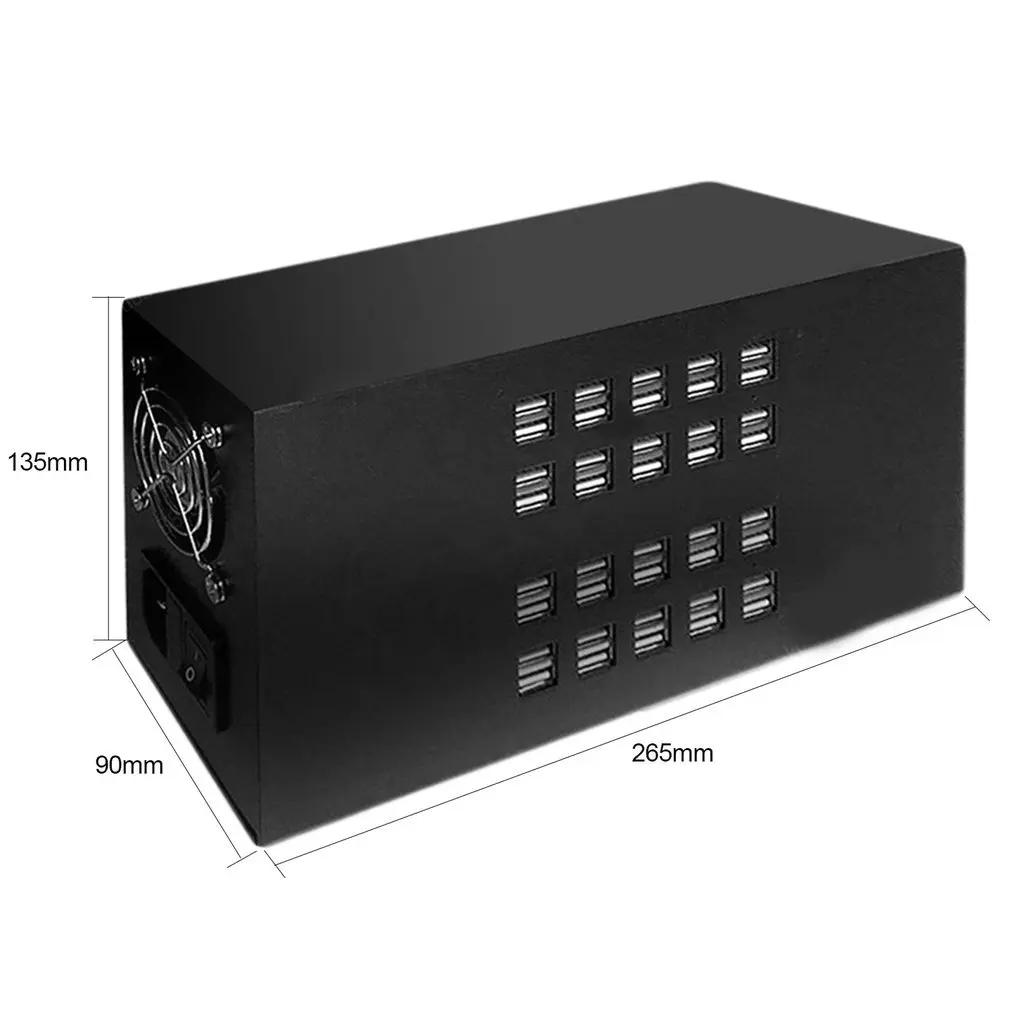 40 портов USB концентратор 300 Вт зарядное устройство 5 В 60A зарядная станция Смарт встроенный охлаждающий вентилятор Быстрая зарядка для планшетов ноутбук телефон