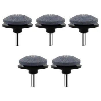 

5pcs Abrasive Tools Stone Blade Sharpener Accessory Universal Rotary Lawn Mower 50mm Grinding Faster Power Drill Home Garden