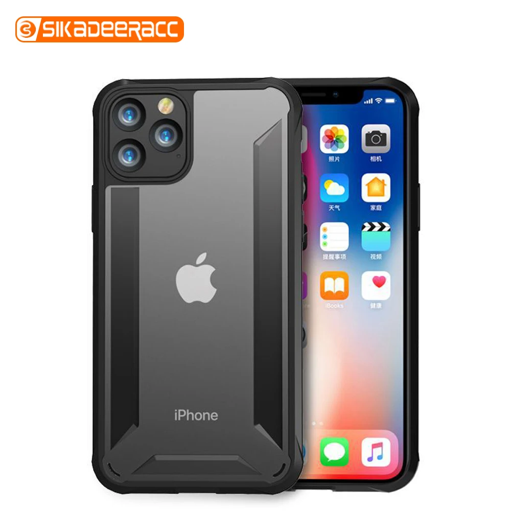 

Silicone Phone Cases For iPhone 11 Pro X XR XS Max 7 8 Plus Shockproof Matte Fashion Transparent Mirror Dustproof Shell Cover