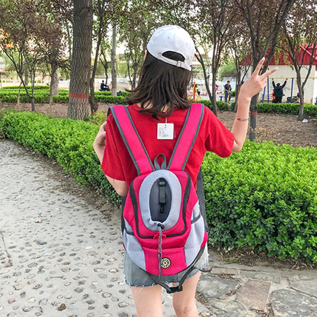 Anti-theft Bag Nylon Pet Carrier Backpacks Outdoor Double Shoulder Bag Backpack Pet Travel Student Outdoor Mesh Pet Backpack