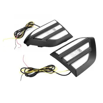 

1 Pair 2-Color Car LED Daytime Running Fender Light DRL 12V Fit for Ford Everest Ranger 2015 2016 2017 2018 2019 Car Styling