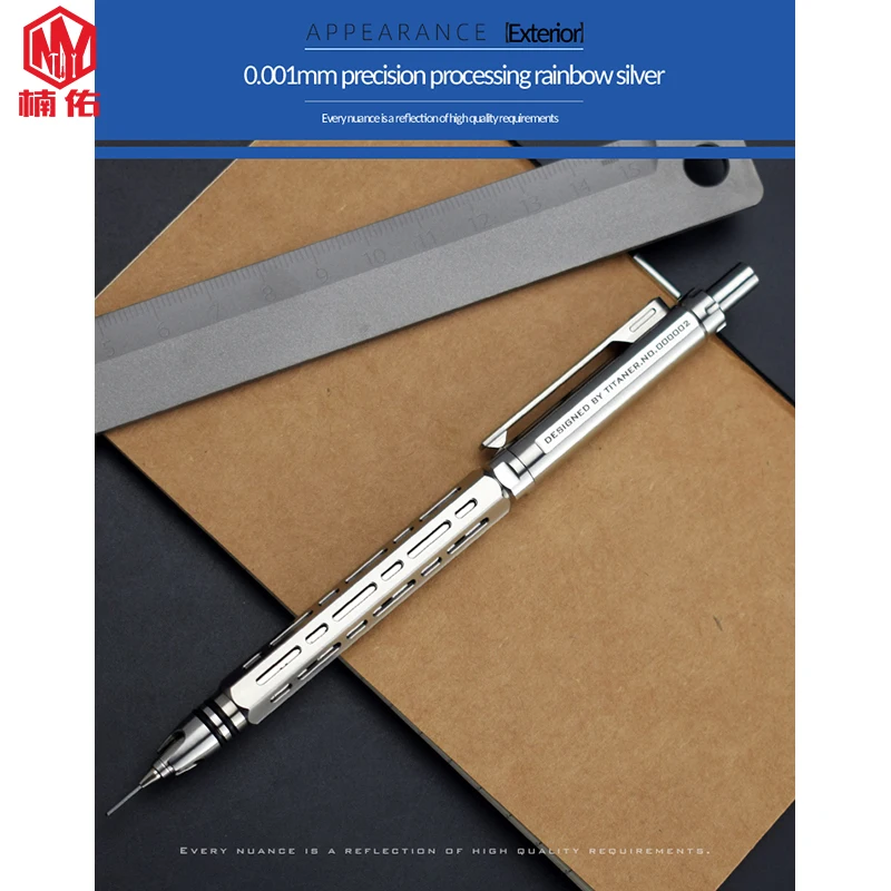 1 шт. EDC титановый сплав автоматический карандаш Открытый Кемпинг карандаш для письма и рисования открытый карманный инструмент