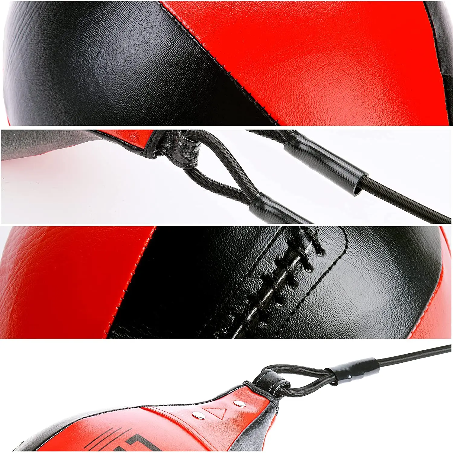 PU Punching Bag Double End Pear Boxing Bag Inflatable Reflex Speed Balls for MMA Muay Thai Training Adults Fitness Fight Ball