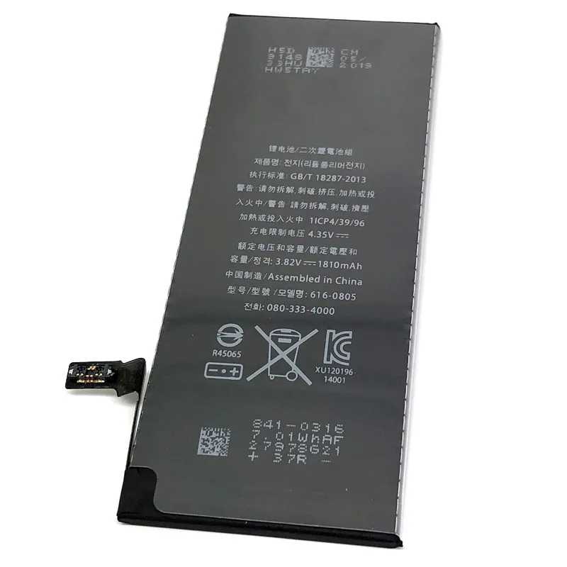 6 0 цикл уплотнение oem большой емкости мобильного телефона аккумулятор для apple iphone 6 6G iphone 6 iphone 6G батареи bateria много