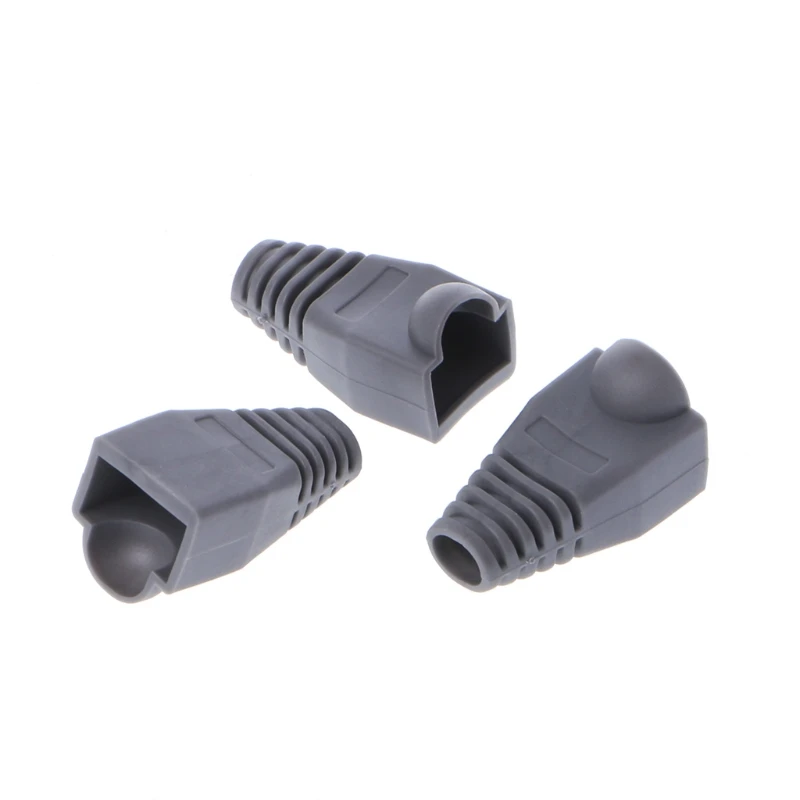 100 шт. CAT5E CAT6 RJ45 крышка Ethernet сетевой снятие натяжения кабеля сапоги разъем крышка