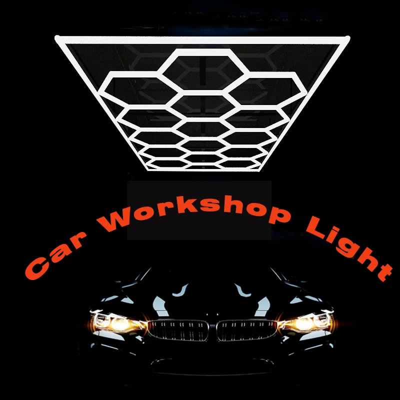 

GE8001 Factory Supplier Hexagon Led Lights Popular for Car Care Detailing Workshop