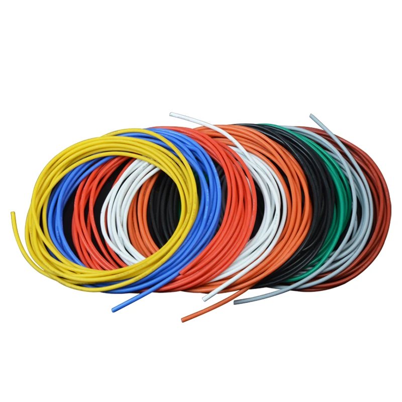 UL 0 08 мм Гибкая силиконовая провода 20AWG(0.5mm м²) 22AWG(0.33mm 24AWG(0.2mm сердечник из луженой
