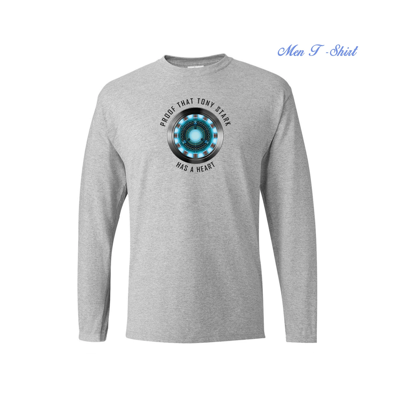 La Preuve Que Tony Stark A Un Coeur Preuve que Tony Stark A un coeur t shirt fer homme Arc réacteur Super héros  à manches longues hauts t shirts hommes nouveau coton décontracté  Streetwear | AliExpress