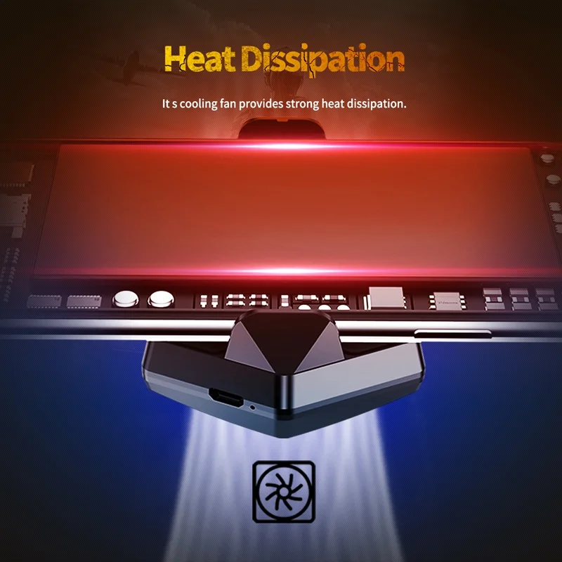 ROCK Versenkbare Handy Cooling Pad Spiel Kühler Fan Halter Gaming Stumm Kühler Controller Kühlkörpe