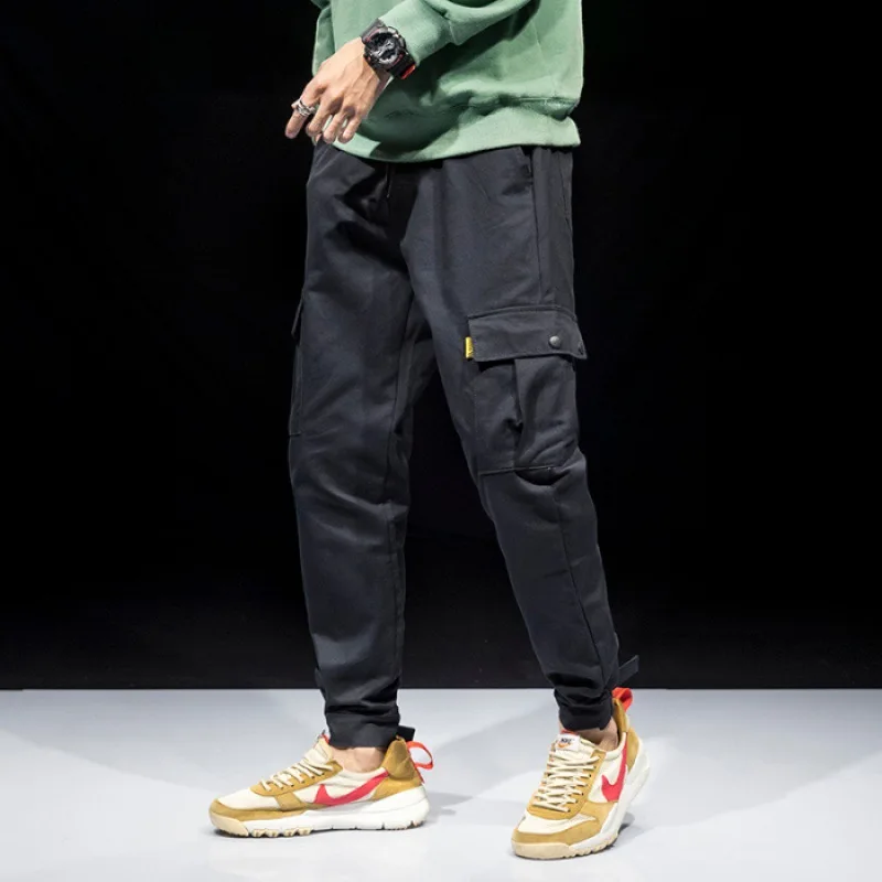 

2019 New Style INS Super Fire Pants Men's Popular Brand Loose Bib Overall Beam Leg Korean-style Trend Casual