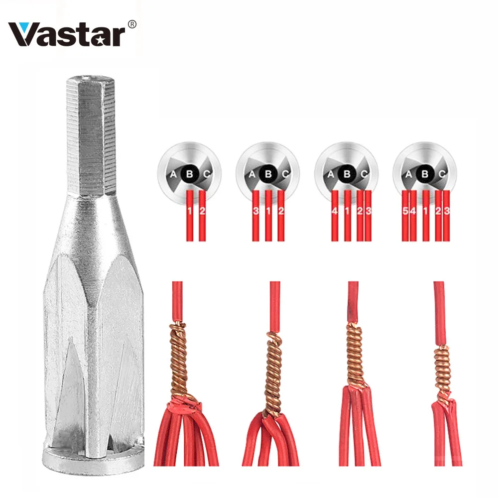 

Electrical Twist Wire Tool 2~5 Hole Electrician Universal Automatic Twisting Wire Stripping Doubling Machine Connector
