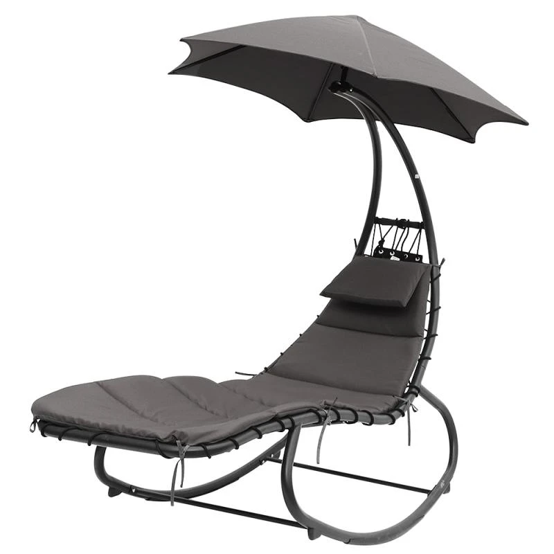 Tumbonas con sombrilla para exteriores, mecedora con sombrilla, silla de  salón de jardín, Ralax, reclinable, rodamiento de 150kg, HWC|Tumbonas para  exteriores| - AliExpress