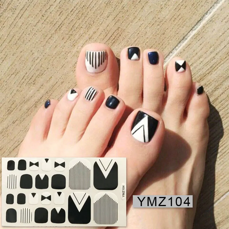 22 tips/sheet экологичные наклейки на ногти, профессиональные многоцветные накладки на ногти, наклейки s DIY, наклейки на ногти, маникюр - Цвет: YMZ104
