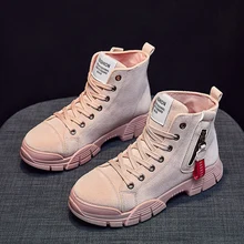 Женские зимние теплые ботинки с высоким берцем; кожаная прогулочная обувь для активного отдыха; обувь Martens; женские Ботинки martin; кроссовки