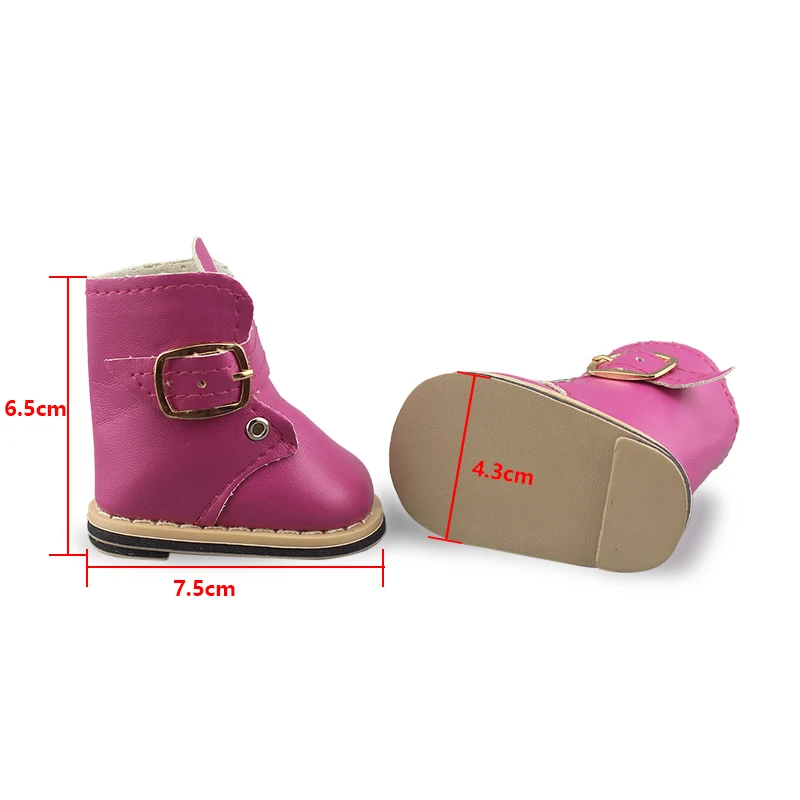 2024 Fashion Leather Boots For 43cm Baby Dolls 17 inch Born Baby Dolls Shoes 2