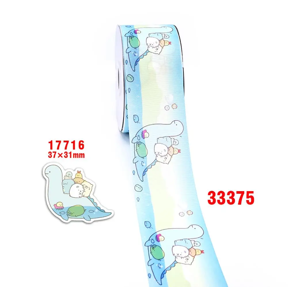 Free shipping new arrival ribbons Hair Accessories ribbon 10 yards printed grosgrain ribbons 33375 - Цвет: 33375